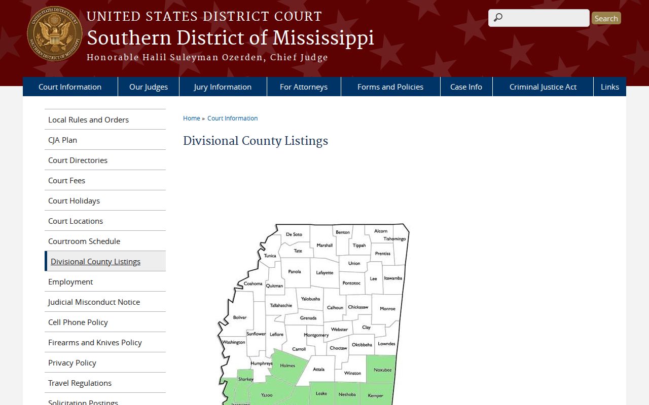 Rolling Fork court docket federal division source